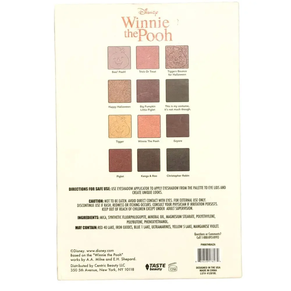 Disney Winnie The Pooh Happy Halloween 12 Color Eyeshadow Palette With Mirror